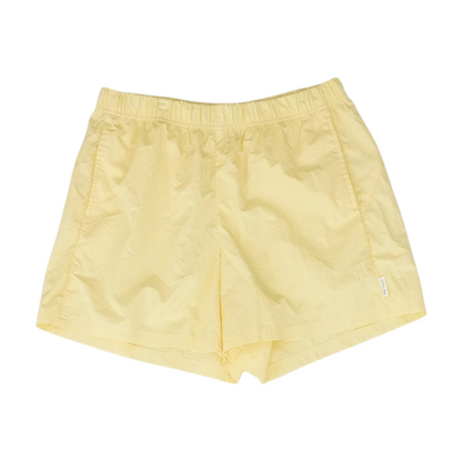 Yellow Solid Active Shorts