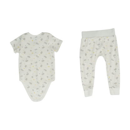 White Print Pajama Set