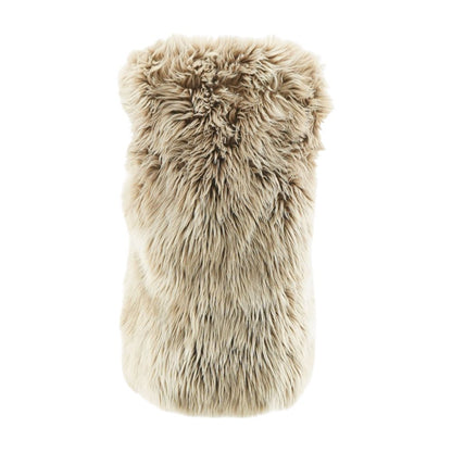 Tan Solid Fur Vest