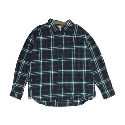 Navy Plaid Flannel Button Down