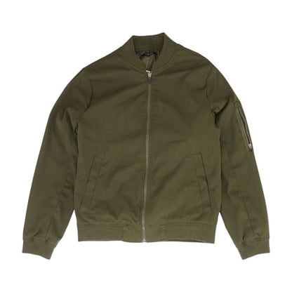 Green Solid Bomber Jacket