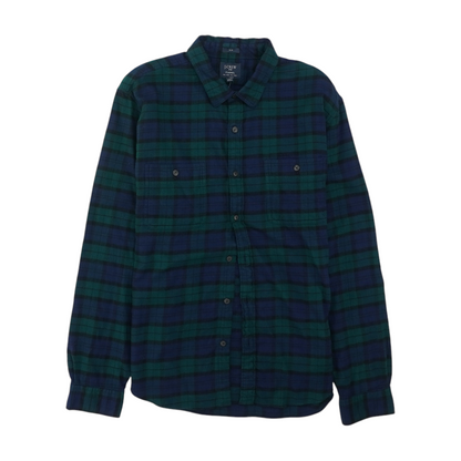 Blue Plaid Flannel Button Down
