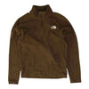 Brown Solid 1/4 Zip Pullover