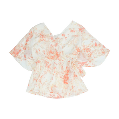 White Floral Blouse