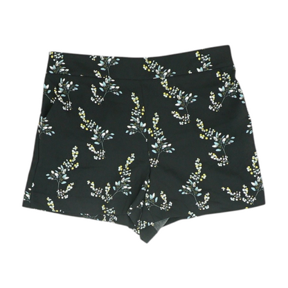 Black Floral Chino Shorts