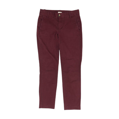 Burgundy Solid Chino Pants