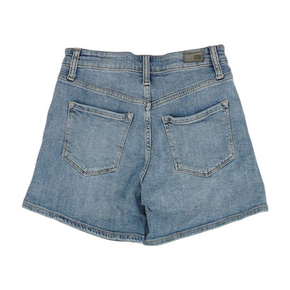 Black Solid Denim Shorts