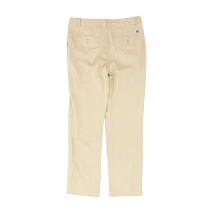 Beige Solid Chino Pants