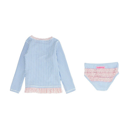 Blue Striped Swim Set