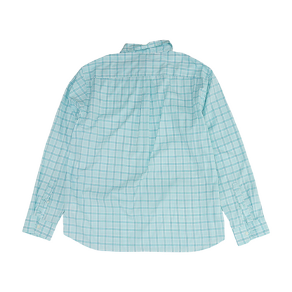 Green Check Long Sleeve Button Down