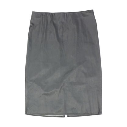 Black Solid Midi Skirt