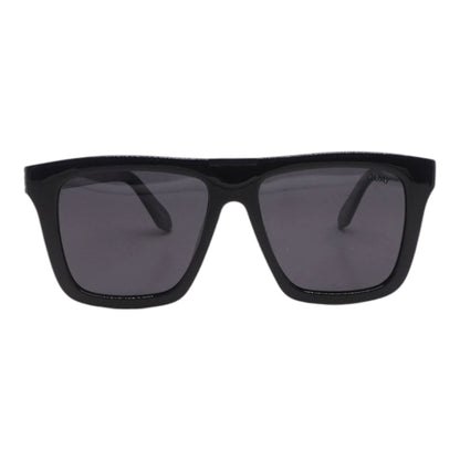 Black Name Drop Square Sunglasses