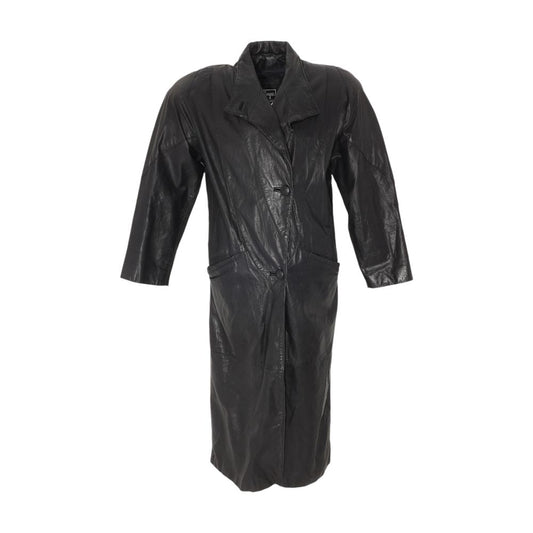 Vintage Black Leather Coat
