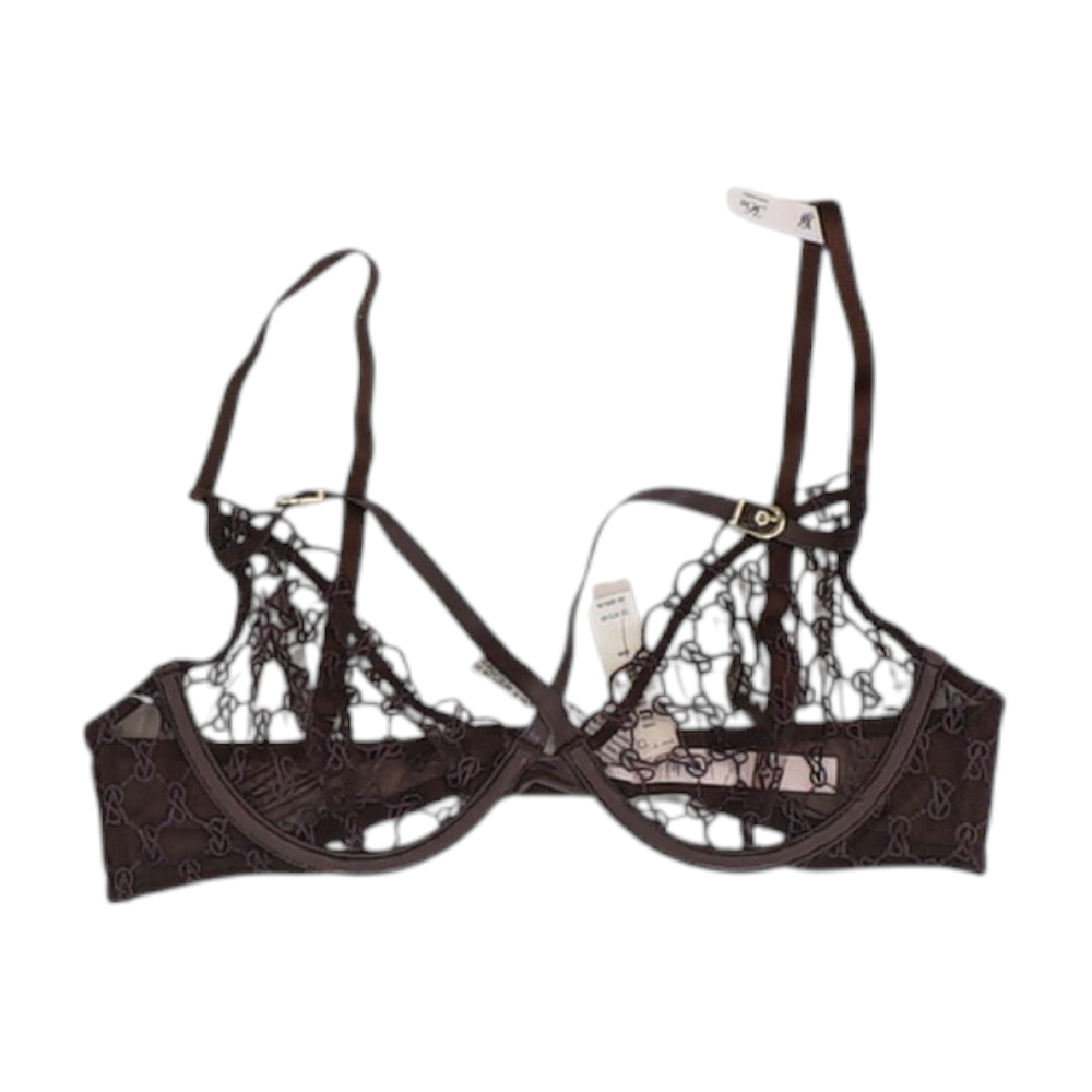 Burgundy Print Bra
