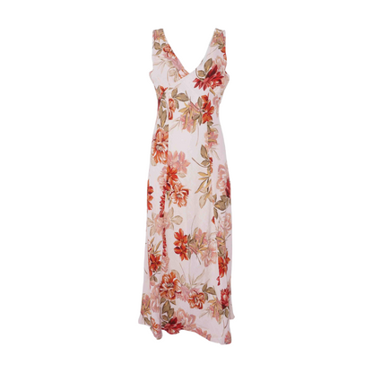 Pink Floral Midi Dress