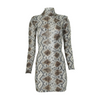 Beige Animal Print Mini Dress