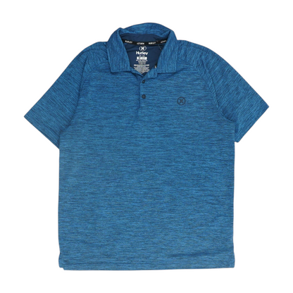 Blue Striped Short Sleeve Polo