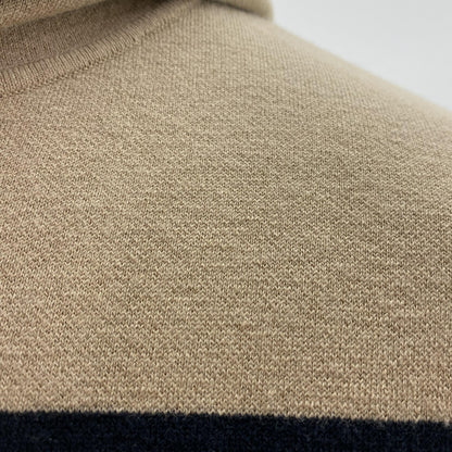 Tan Sandby Icon Stripe Knit Hoodie