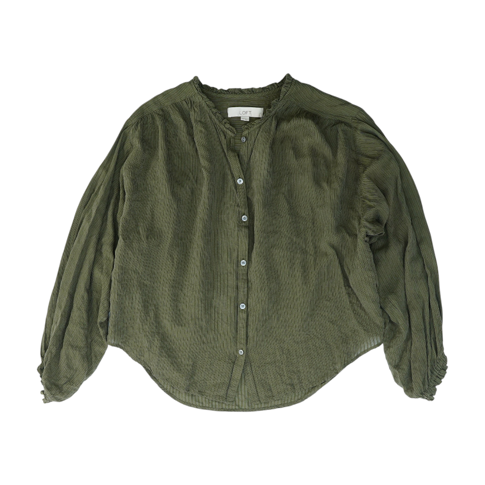 Green Striped Button Down