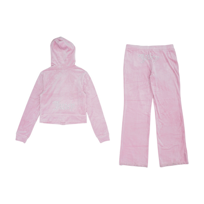 Pink Solid Pant Set