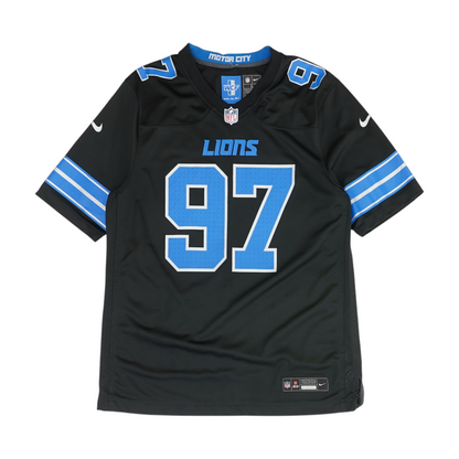 Men's Black Detroit Lions Short Sleeve Jersey