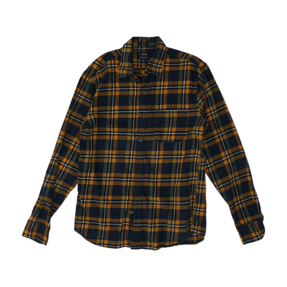 Navy Plaid Flannel Button Down