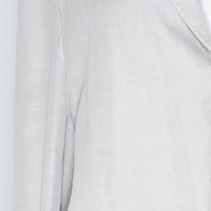 Gray Solid Cotton-Linen Blend Sport Coat