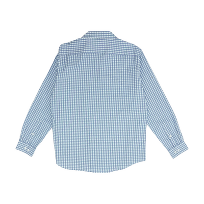 Blue Check Long Sleeve Button Down
