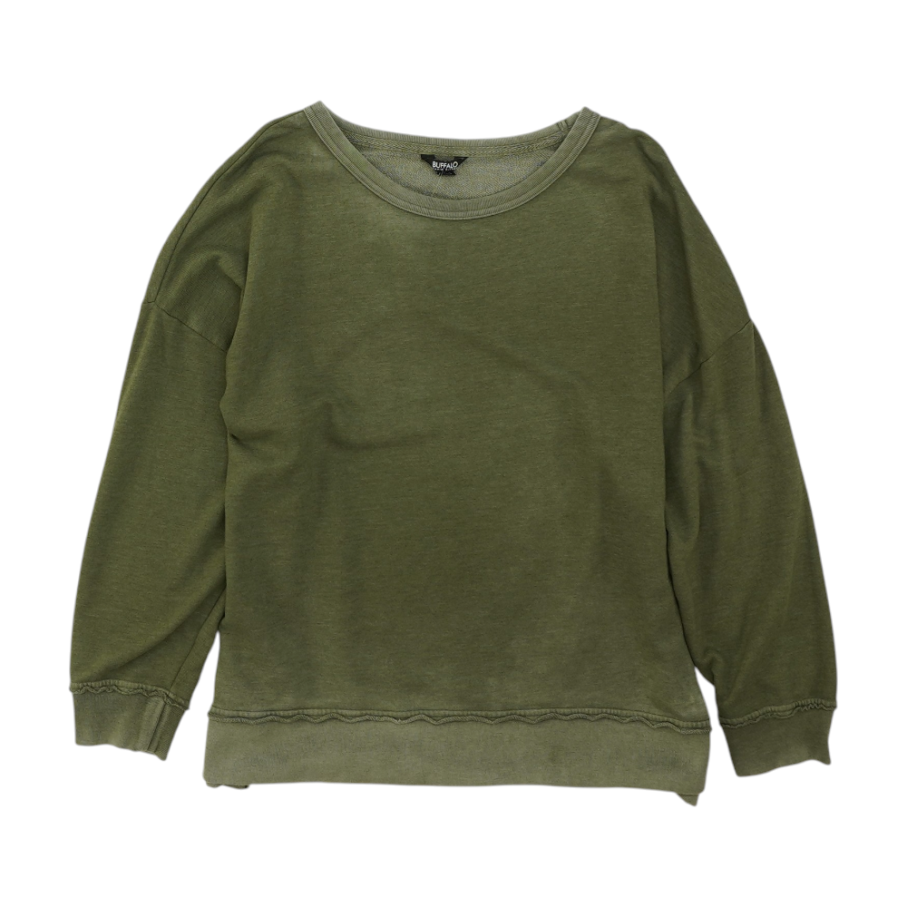 Buffalo David Bitton Green Solid Sweatshirt Pullover – Image 1