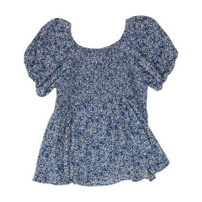 Blue Floral Blouse