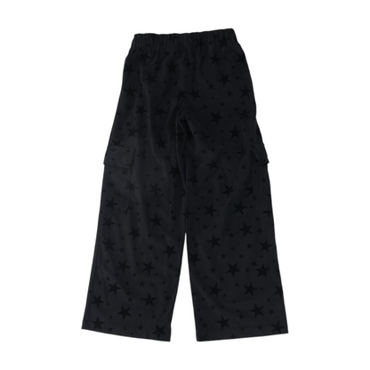 Black Print Chino Pants