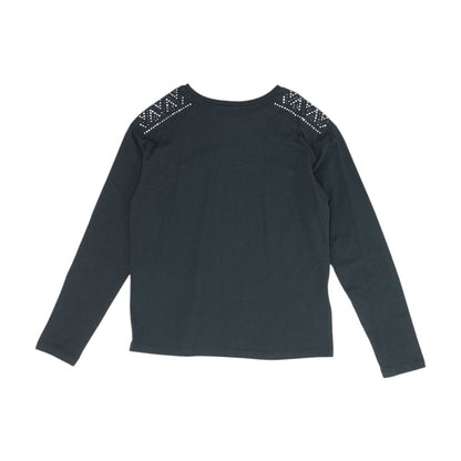 Black Solid Crewneck T Shirt