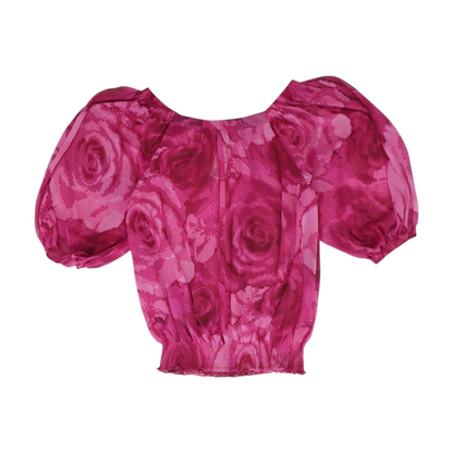 Magenta Floral Blouse