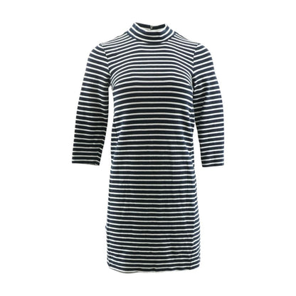 Navy Striped Midi Dress