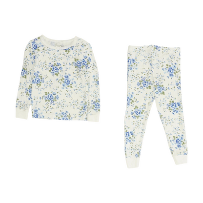 White Floral Pajama Set