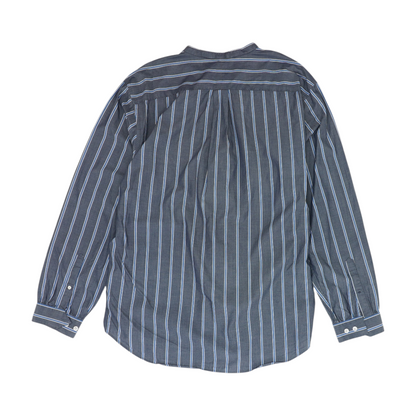Gray Striped Long Sleeve Button Down