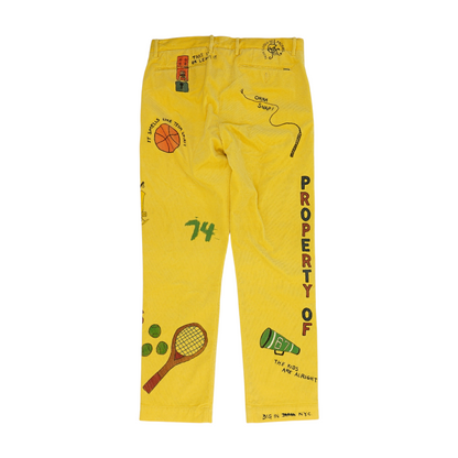 Yellow Graphic Regular Pants
