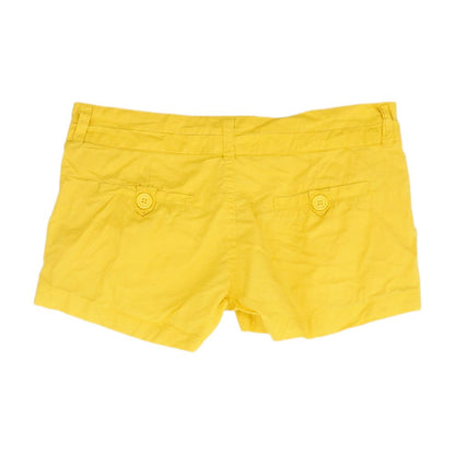 Yellow Solid Chino Shorts