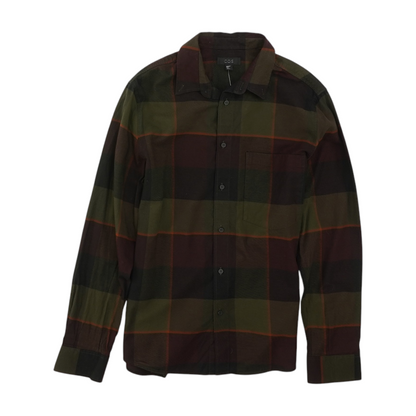 Green Plaid Flannel Button Down