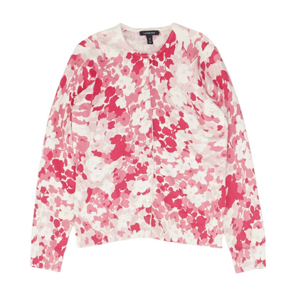 White Floral Cardigan Sweater