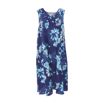 Navy Plus Floral Midi Dress