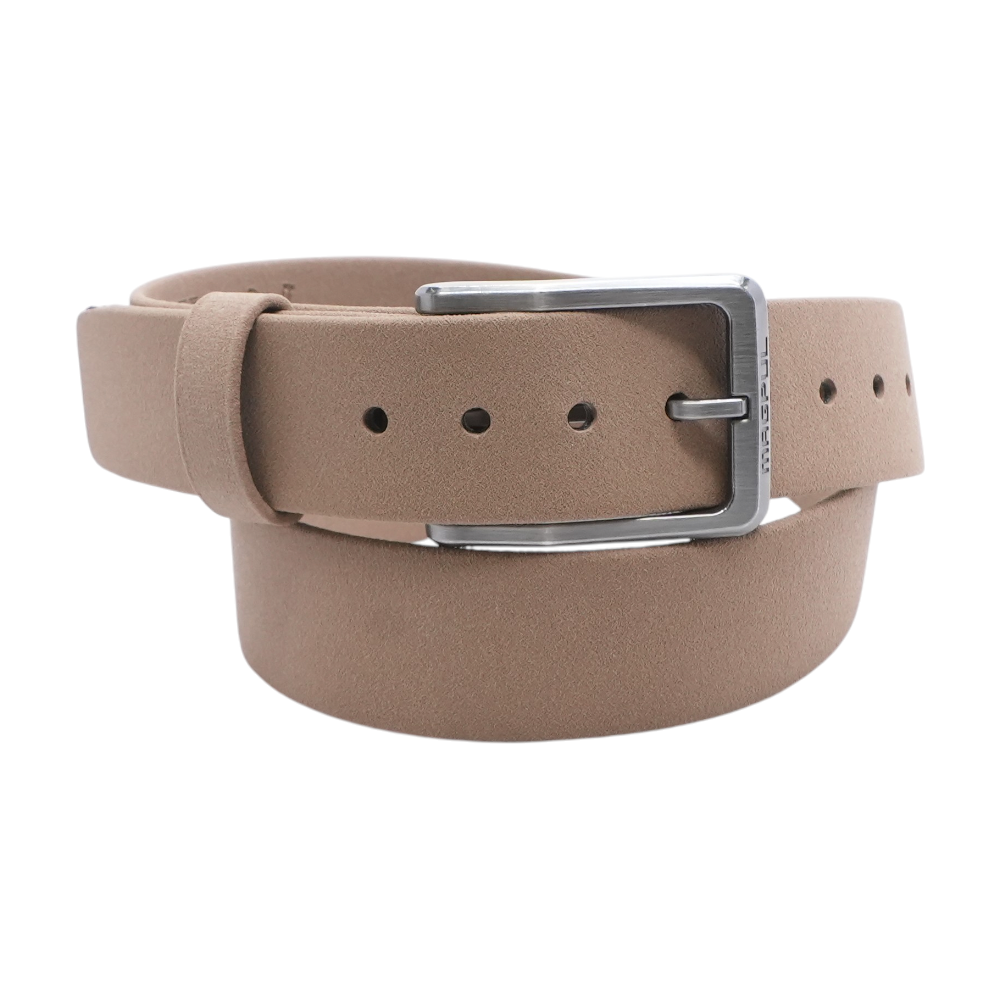 Beige Faux Leather Belt