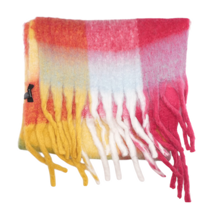 Multi Plaid 100% Polyester Scarf
