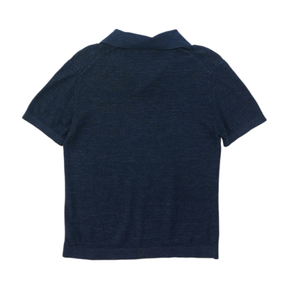 Navy Solid Short Sleeve Polo