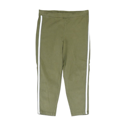 Green Solid Leggings