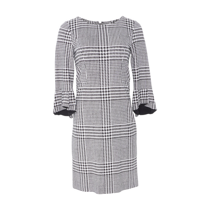 Black Petite Houndstooth Mini Dress