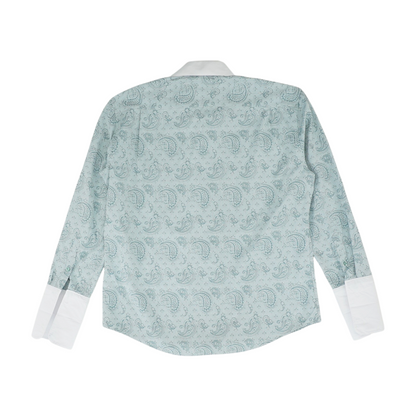 Blue Paisley Long Sleeve Button Down