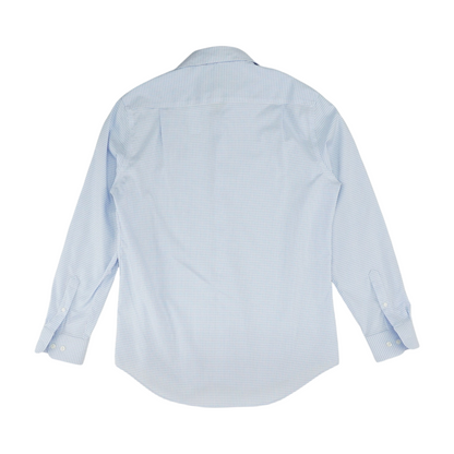 Blue Abstract Long Sleeve Button Down