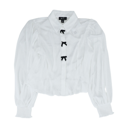 White Floral Button Down