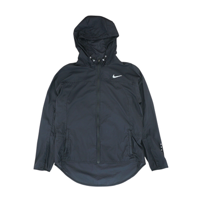 Black Solid Rain Jacket